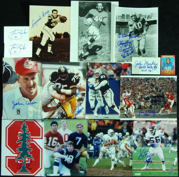 Football Signed 8x10 Photos lot of 70 with Andrew Luck, Tom Landry