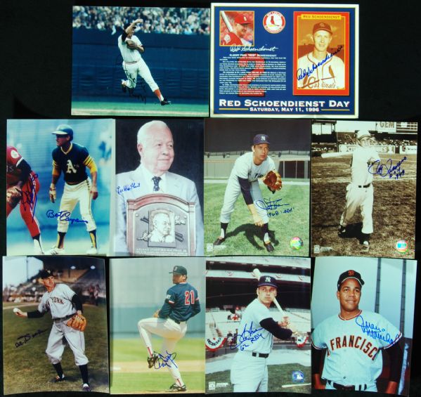 Baseball Signed 8x10 Photos lot of 60 with HOFers