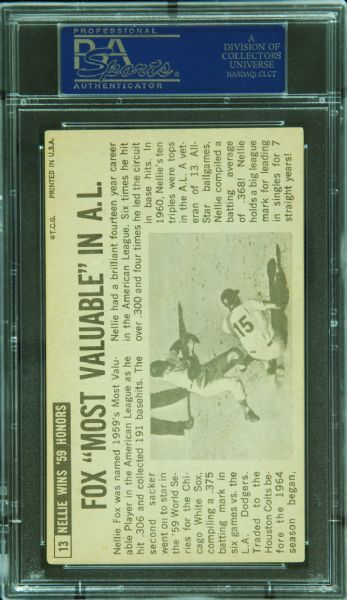 Nellie Fox Signed 1964 Topps Giants Card (PSA/DNA)