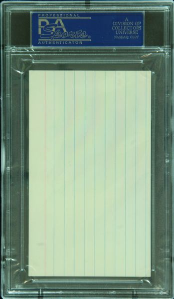 Jackie Robinson Signed 3x5 Index Card (PSA/DNA)