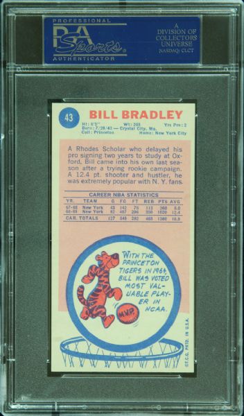Bill Bradley Signed 1969-70 Topps Basketball Card (PSA/DNA)