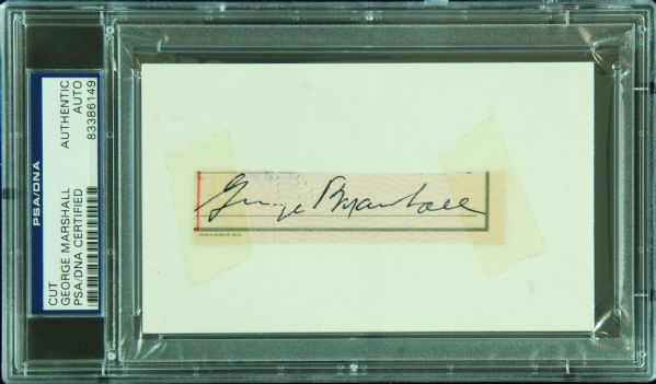 George Preston Marshall Cut Signature from Check (PSA/DNA)