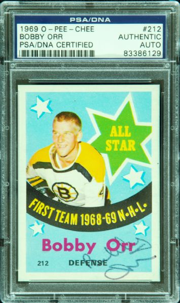 Bobby Orr Signed 1969-70 O-Pee-Chee All-Star Card (PSA/DNA)