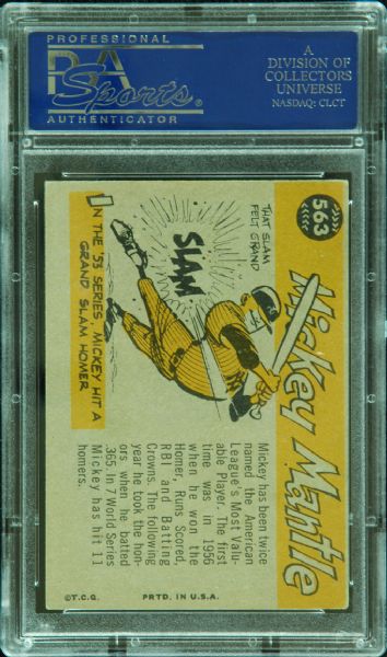 Mickey Mantle Signed 1960 Topps All-Star Card (PSA/DNA)