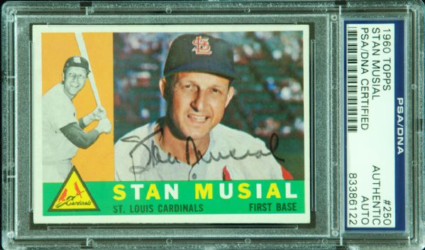 Stan Musial Signed 1960 Topps Card (PSA/DNA)