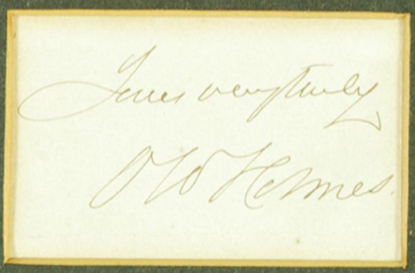 Oliver Wendell Holmes Cut Signature