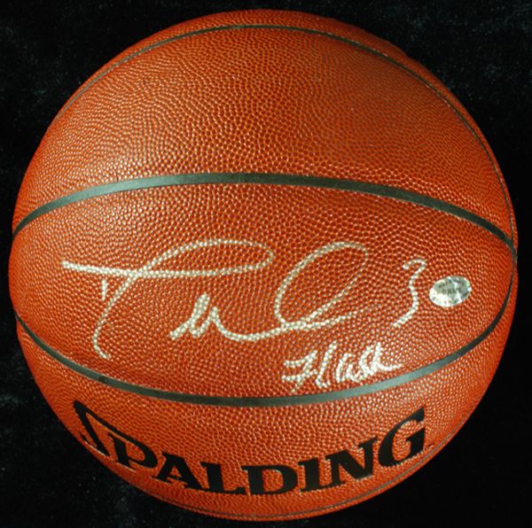 Dwyane Wade Signed Spalding Basketball Flash