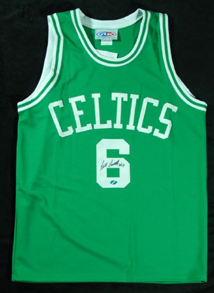Bill Russell Signed Green Celtics Jersey