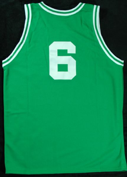 Bill Russell Signed Green Celtics Jersey