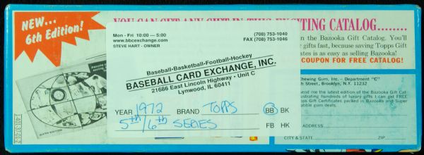 1972 Topps Baseball 5th/6th Series Unopened Wax Box (24)