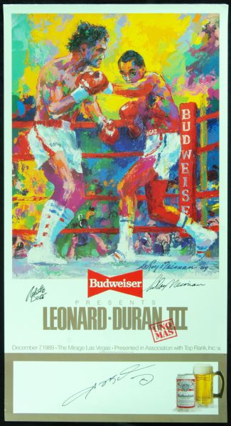 Duran, Leonard and LeRoy Neiman Signed Poster
