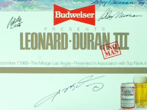 Duran, Leonard and LeRoy Neiman Signed Poster