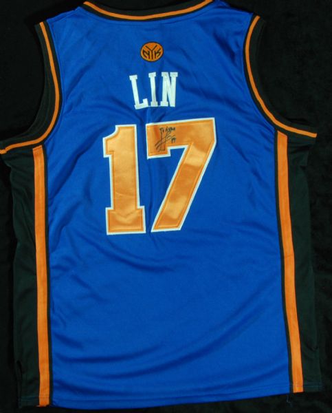Jeremy Lin Signed New York Knicks Jersey