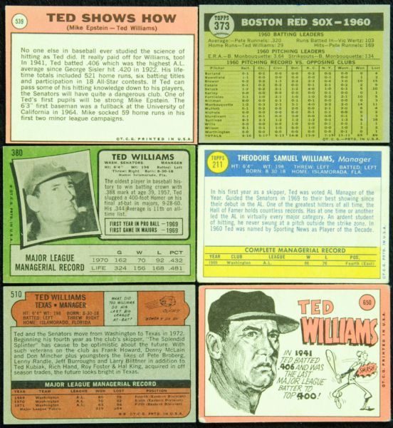 Ted Williams Vintage Card Lot of (12)