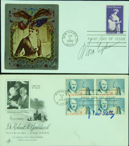 Signed FDC Pair (2) with Paul Getty & Nora Ephron