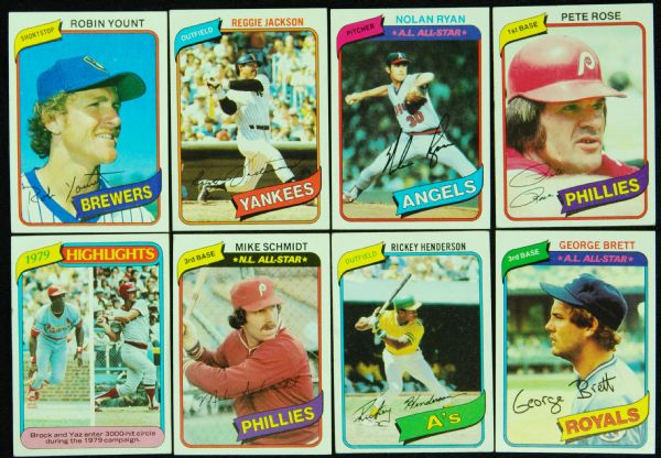 1980 Topps Baseball Near-Set of 723/726