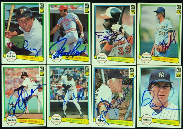 1982 Donruss Baseball Complete Signed Set