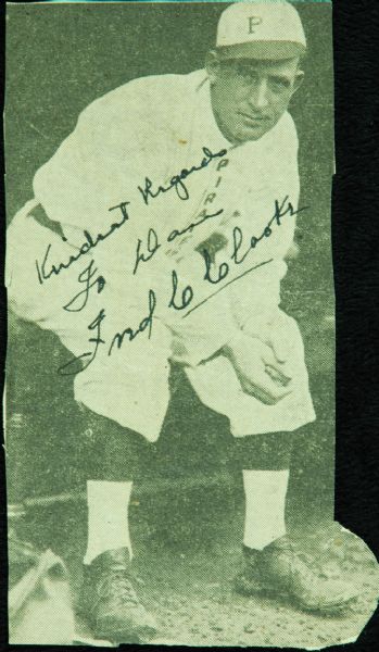 Fred Clarke Signed Newspaper Photo