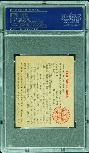 1950 Bowman Ted Williams No. 98 PSA 4 (VG/EX)