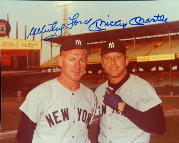 Mickey Mantle & Whitey Ford Signed 8x10 Photo (Ford's Personal Collection) (PSA/DNA)