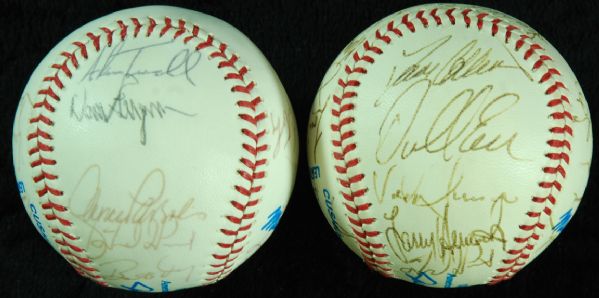1985 & 1986 Detroit Tigers Team-Signed Baseballs (2)