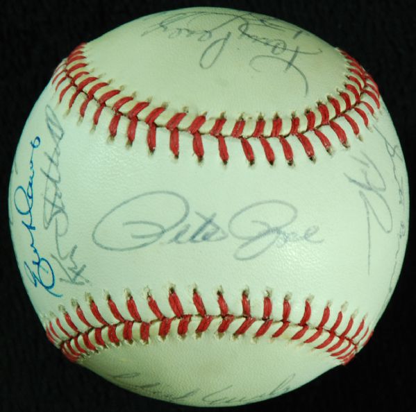 1986 Cincinnati Reds Team-Signed Baseball (19 Signatures)