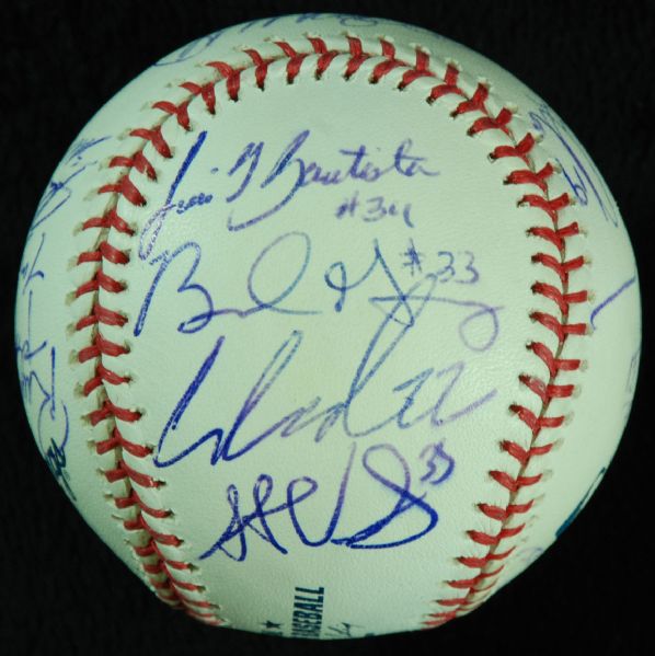 2008 Peoria Chiefs Team-Signed Baseball (19 Signatures) with Sandberg