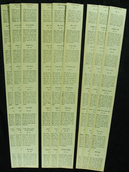 1930s R184-2 Indian Chiefs Uncut Strips (72 cards, 3 sets)