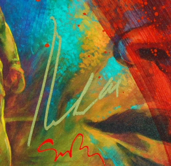 Muhammad Ali Signed Simon Bull Legacy Canvas Artwork (PSA/DNA)