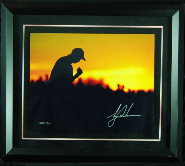Tiger Woods Signed 16x20 Sunset Photo (UDA, 28/100)