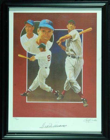 Ted Williams Signed Christopher Paluso Lithograph (153/406)