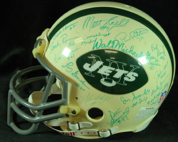1968 New York Jets Super Bowl III Team-Signed Helmet (25 Signatures)