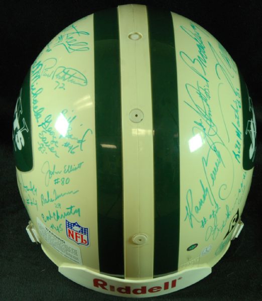1968 New York Jets Super Bowl III Team-Signed Helmet (25 Signatures)