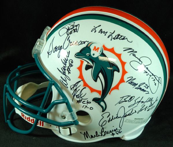 1972 Miami Dolphins Super Bowl VII Team-Signed Helmet (24 Signatures)