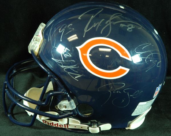 Chicago Bears Multi-Signed Helmet & Football (33 Signatures)
