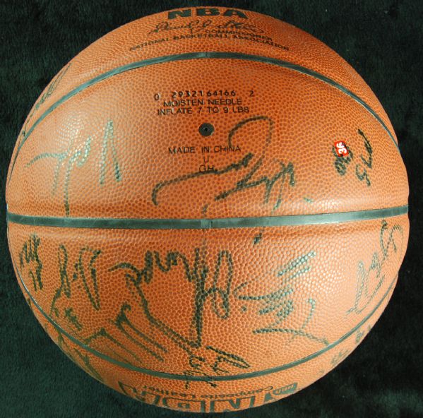 1995-96 Miami Heat Team-Signed Basketball (13 Signatures)