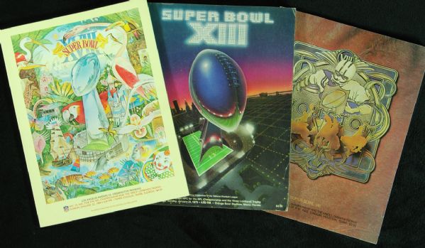 Super Bowl VIII, XIII & XVIII Programs (3)