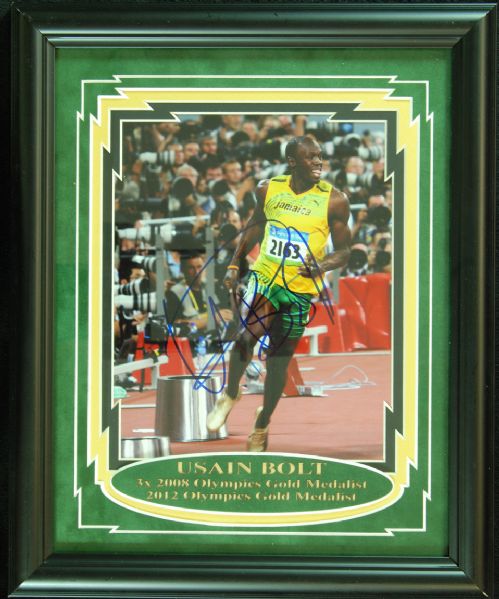 Usain Bolt Signed 8x10 Framed Photo (JSA)