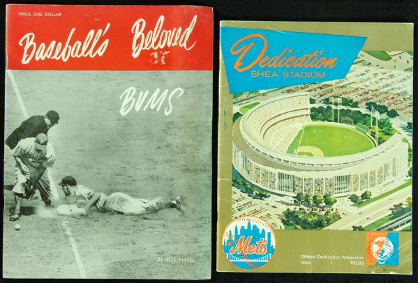 1949 Beloved Bums Program with 1964 Shea Stadium Dedication Program (2)