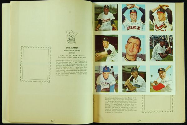1964 Wheaties Baseball Stamp Album Complete with Stamps