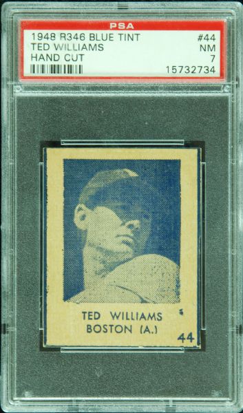 1948 R346 Blue Tint Ted Williams PSA 7 No. 44 PSA 7 (NM) - Highest Graded