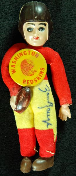 Sammy Baugh Signed Vintage 1940s Celluloid Redskins Doll