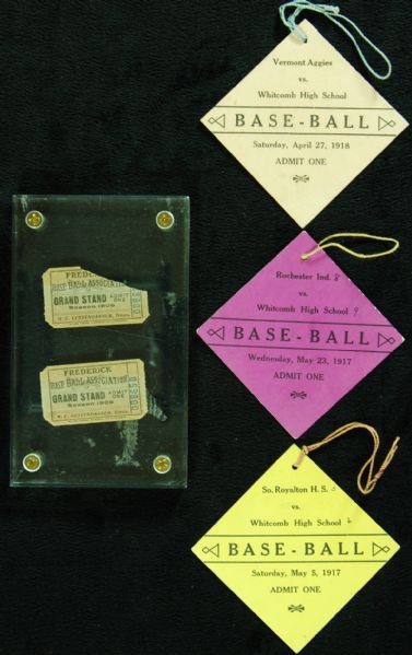 1908-1918 Baseball Tickets lot of 5