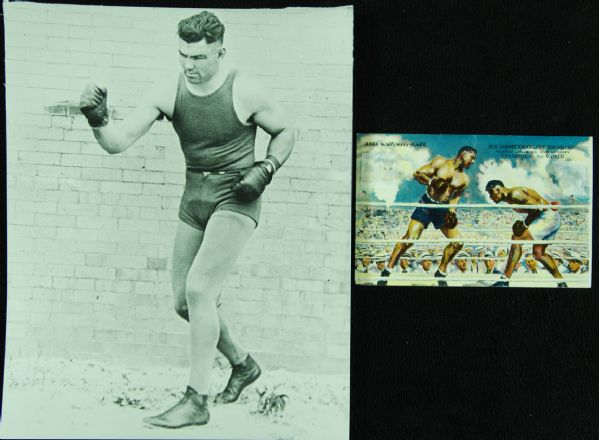 Jack Dempsey Signed Restaurant Postcard with Photo