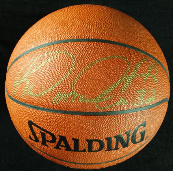 Karl Malone Signed Spalding Official Basketball