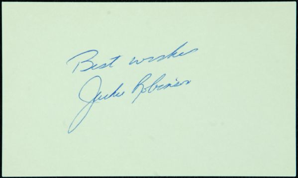 Jackie Robinson Signed 3x5 Index Card (PSA/DNA)