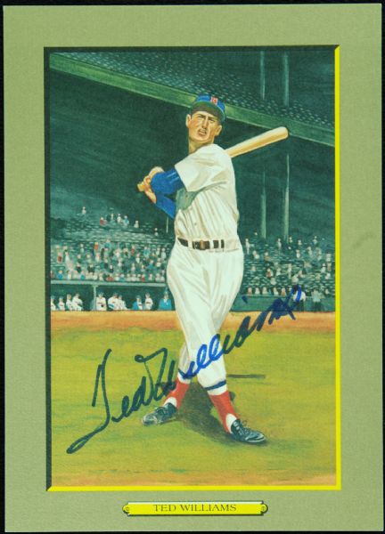 Ted Williams Signed Perez-Steele Great Moments Card (JSA)