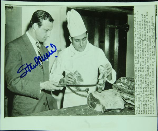 Stan Musial Signed Wire Photo (1959) (PSA/DNA)