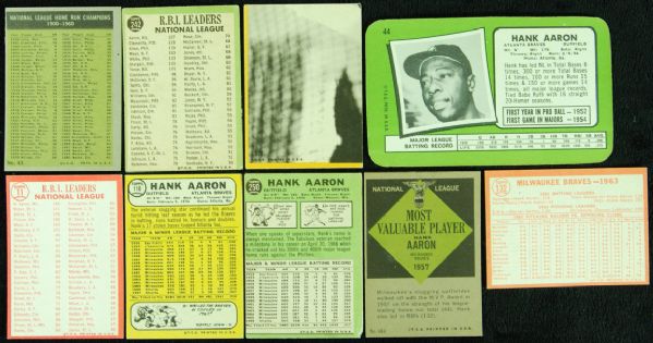 1960s Topps Hank Aaron lot of 9