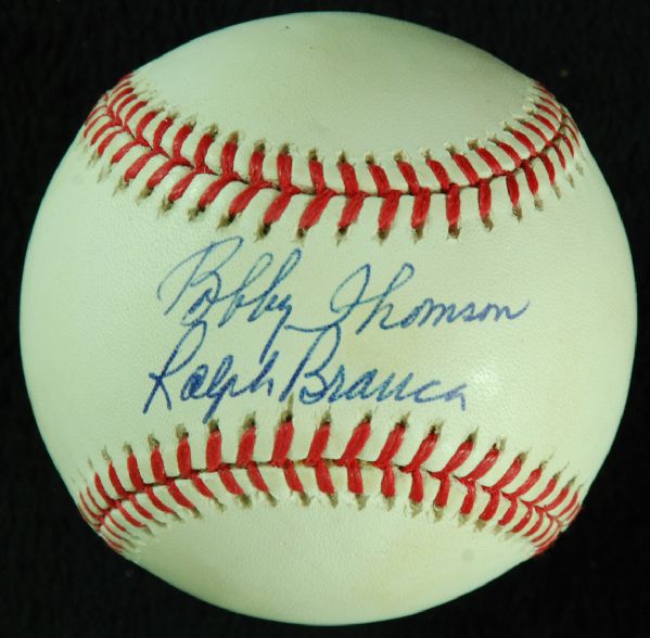 Bobby Thomson & Ralph Branca Signed Baseball
